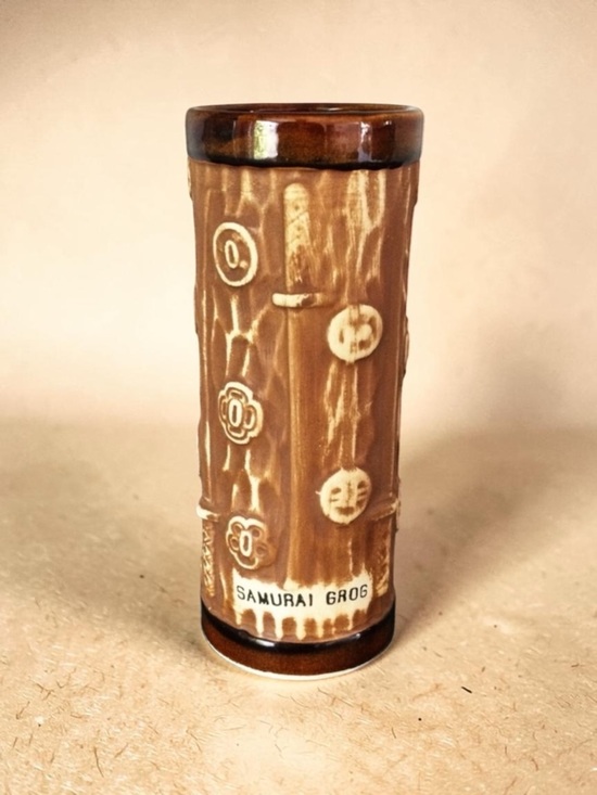 Source Unknown Other - Vintage SAMURAI GROG Tiki Mug • 1960s–70s Japanese Barware